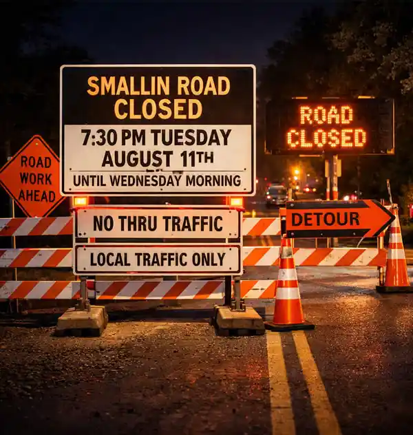Smallin Road Closure