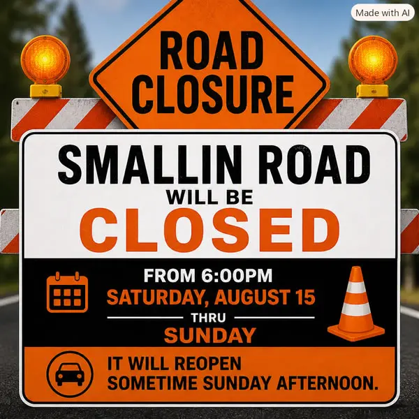Smallin Road Closure